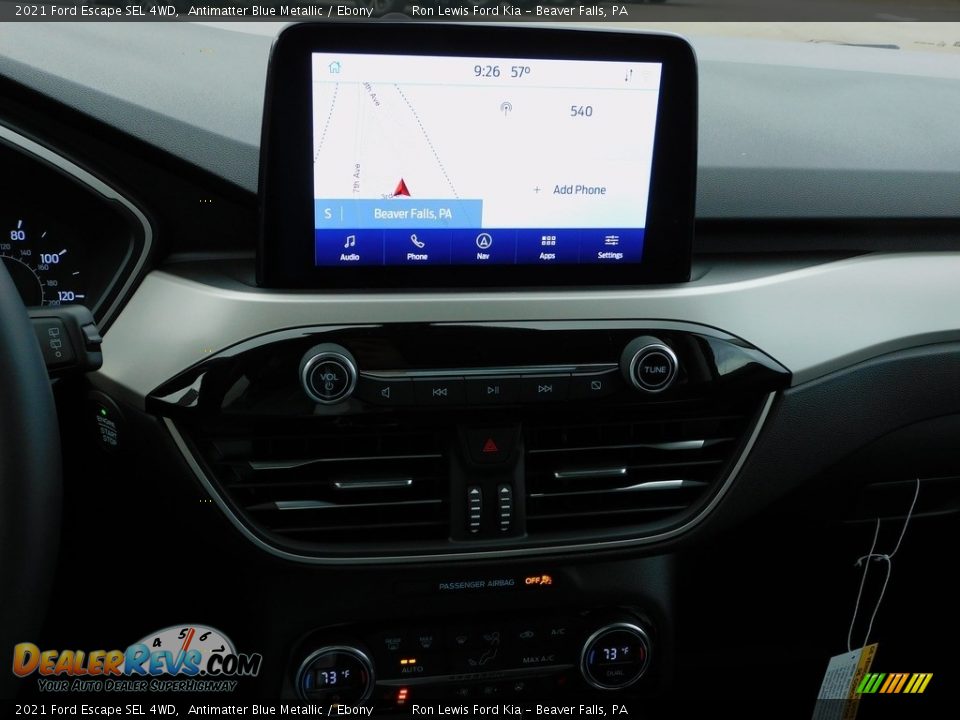 2021 Ford Escape SEL 4WD Antimatter Blue Metallic / Ebony Photo #15