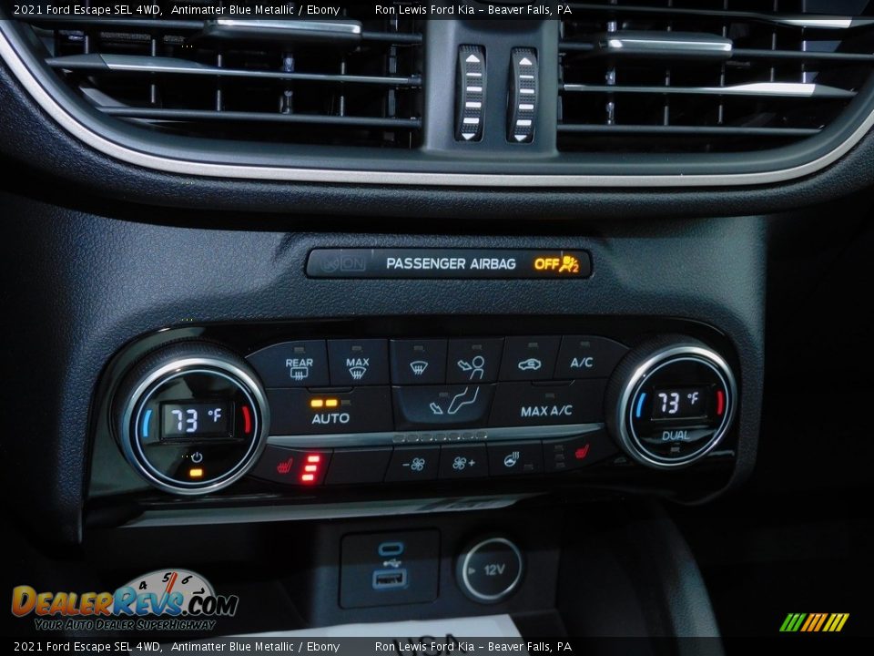 2021 Ford Escape SEL 4WD Antimatter Blue Metallic / Ebony Photo #17