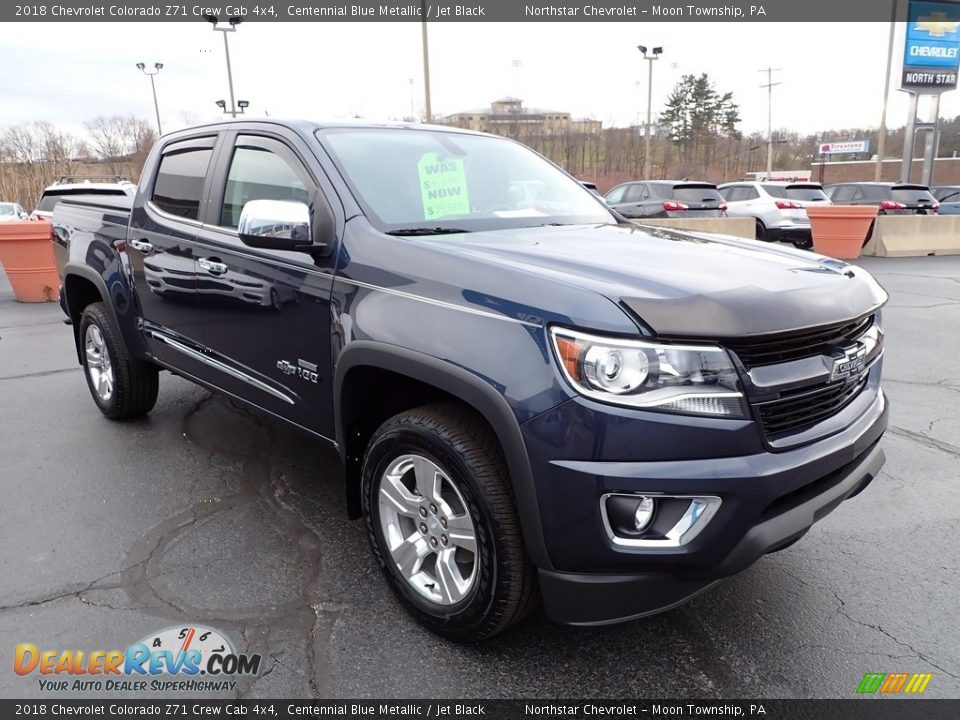 2018 Chevrolet Colorado Z71 Crew Cab 4x4 Centennial Blue Metallic / Jet Black Photo #10