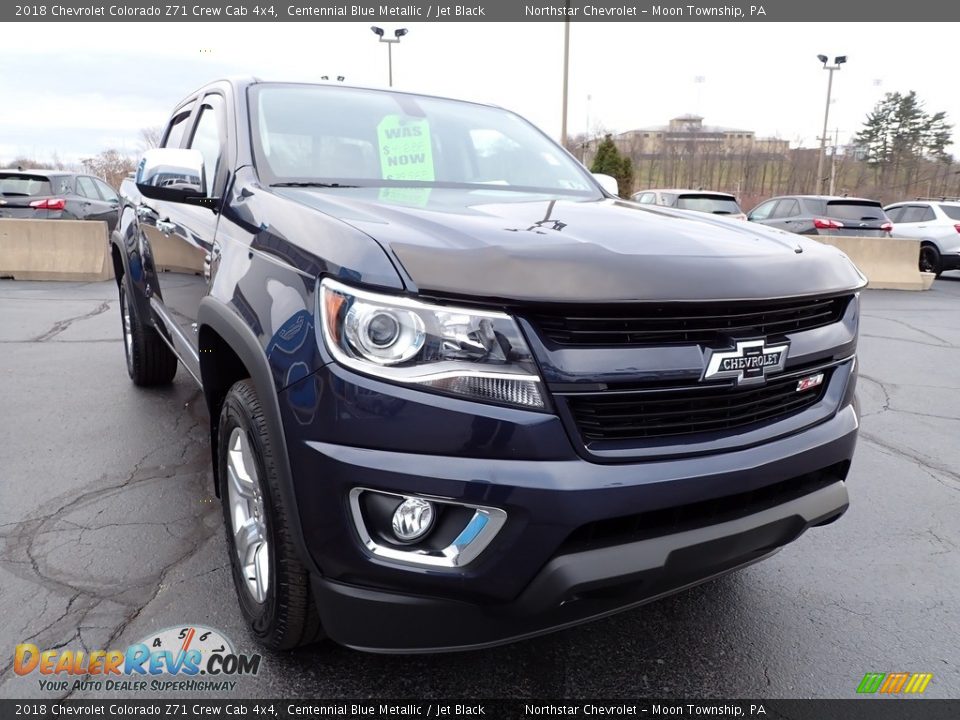 2018 Chevrolet Colorado Z71 Crew Cab 4x4 Centennial Blue Metallic / Jet Black Photo #11
