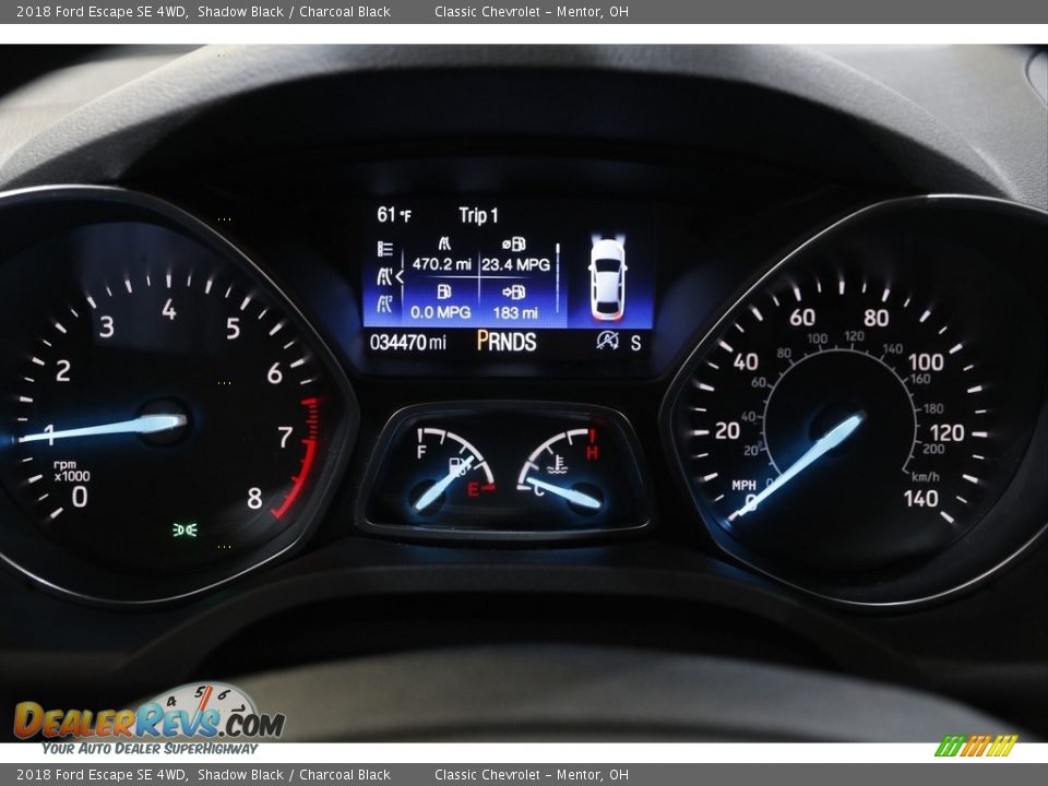 2018 Ford Escape SE 4WD Shadow Black / Charcoal Black Photo #8