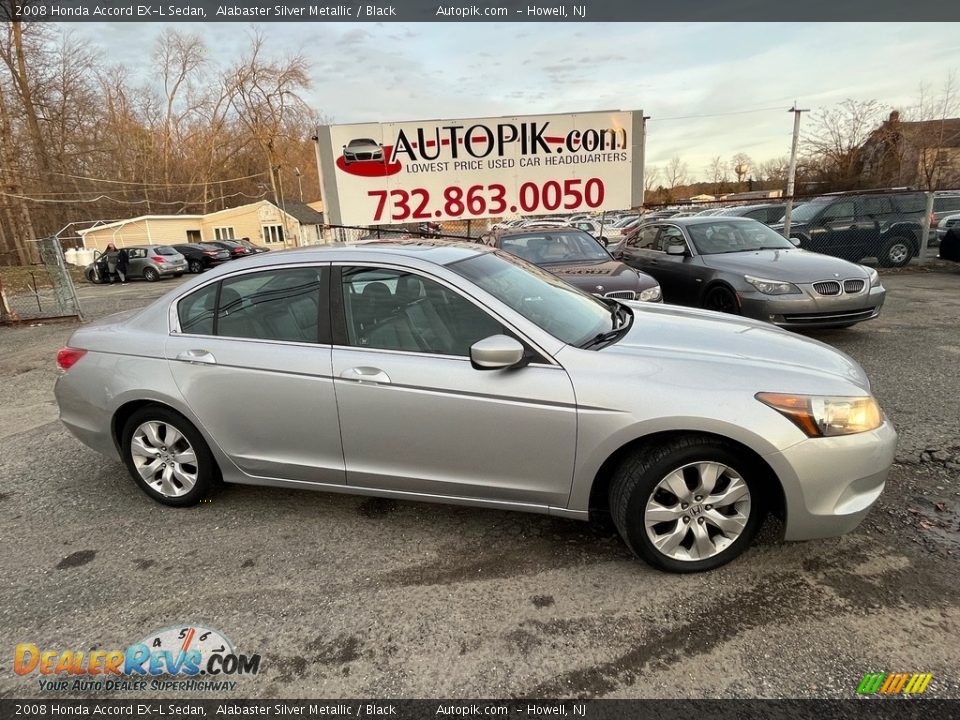 2008 Honda Accord EX-L Sedan Alabaster Silver Metallic / Black Photo #1