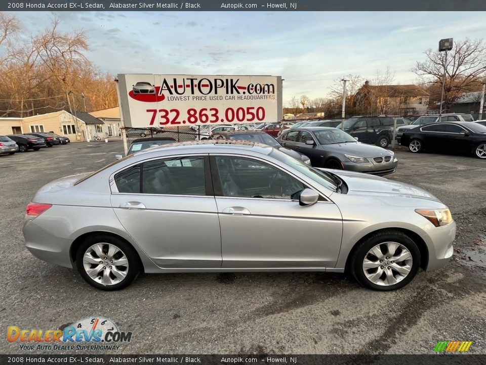 2008 Honda Accord EX-L Sedan Alabaster Silver Metallic / Black Photo #2