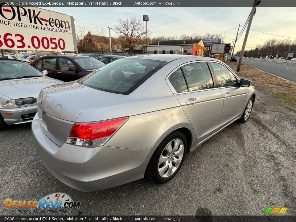 2008 Honda Accord EX-L Sedan Alabaster Silver Metallic / Black Photo #3