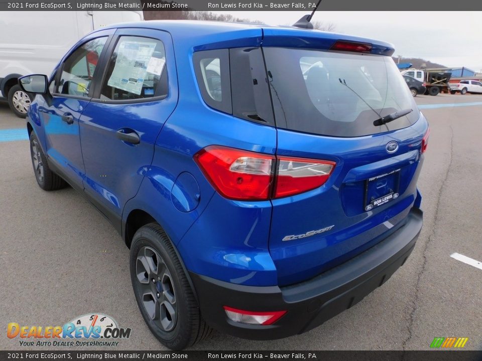 2021 Ford EcoSport S Lightning Blue Metallic / Medium Stone Photo #4