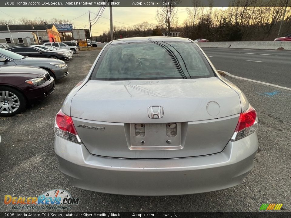 2008 Honda Accord EX-L Sedan Alabaster Silver Metallic / Black Photo #5