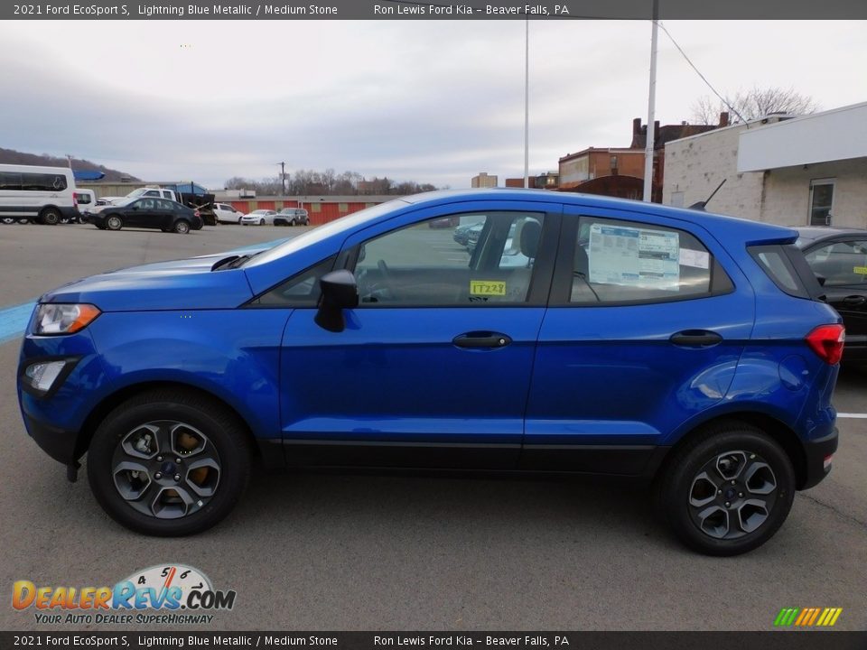 2021 Ford EcoSport S Lightning Blue Metallic / Medium Stone Photo #5