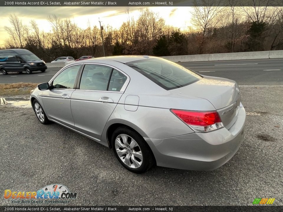 2008 Honda Accord EX-L Sedan Alabaster Silver Metallic / Black Photo #6