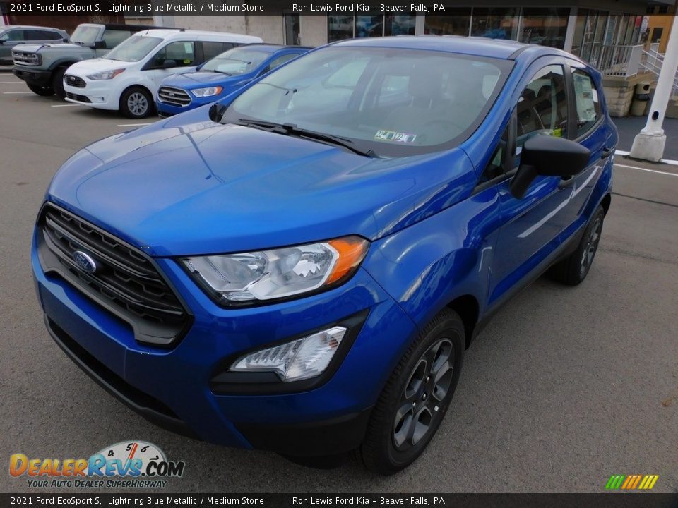 2021 Ford EcoSport S Lightning Blue Metallic / Medium Stone Photo #6