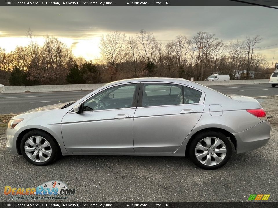 2008 Honda Accord EX-L Sedan Alabaster Silver Metallic / Black Photo #7