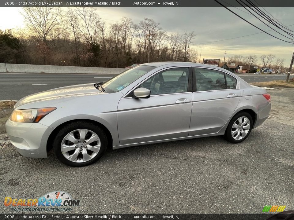 2008 Honda Accord EX-L Sedan Alabaster Silver Metallic / Black Photo #8