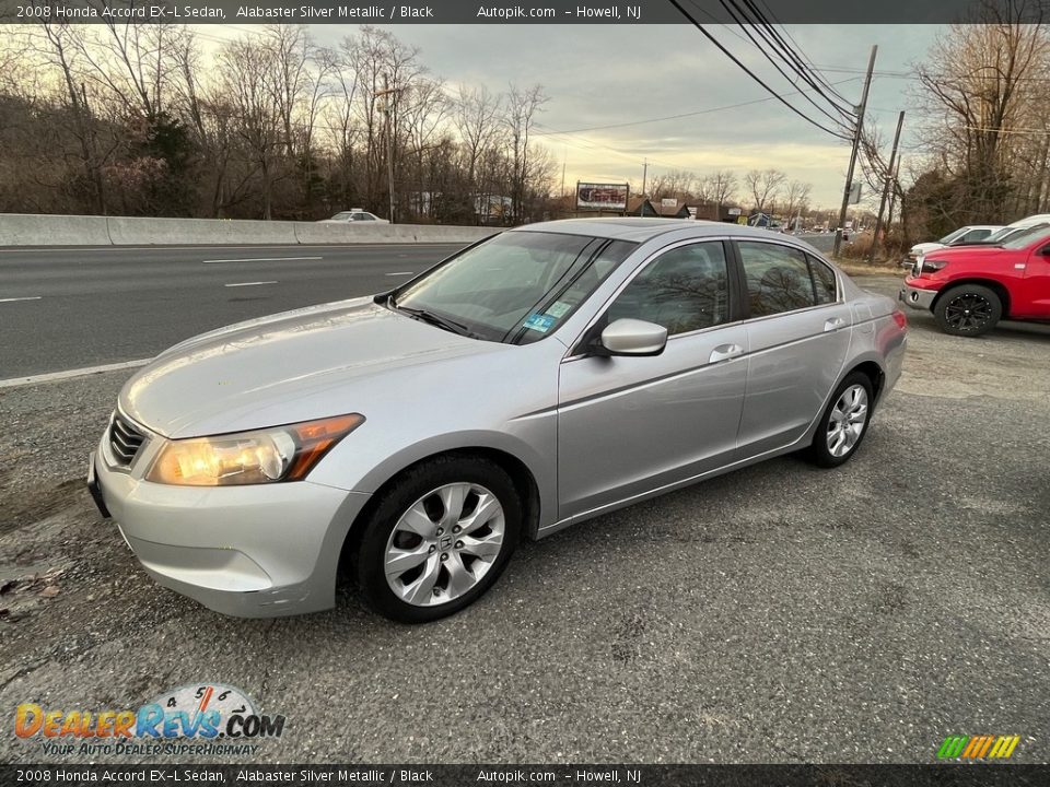 2008 Honda Accord EX-L Sedan Alabaster Silver Metallic / Black Photo #9