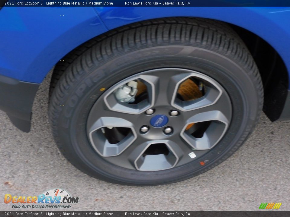 2021 Ford EcoSport S Lightning Blue Metallic / Medium Stone Photo #9