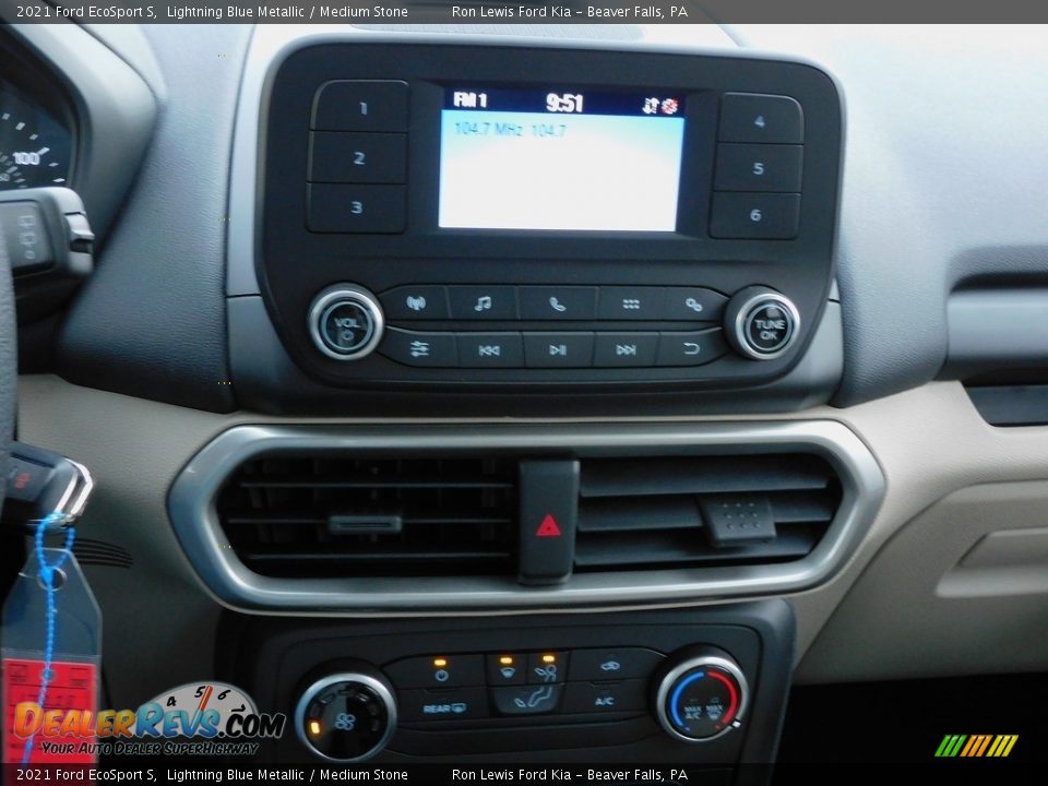2021 Ford EcoSport S Lightning Blue Metallic / Medium Stone Photo #14