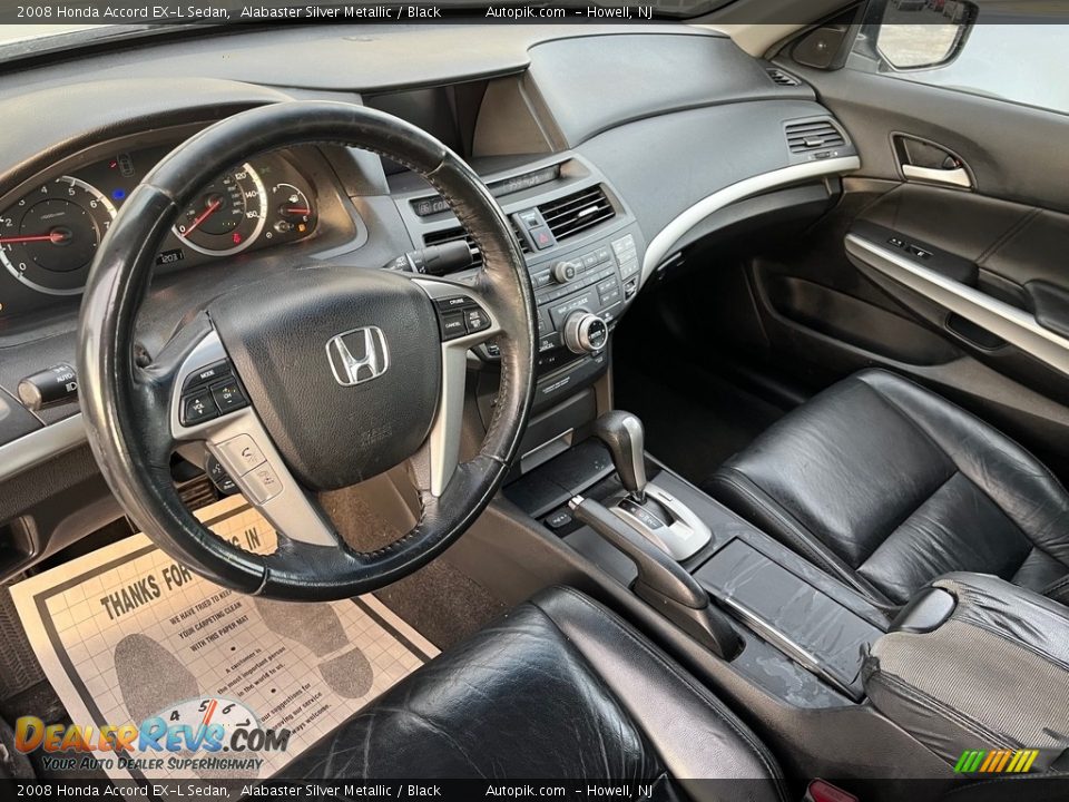 2008 Honda Accord EX-L Sedan Alabaster Silver Metallic / Black Photo #15