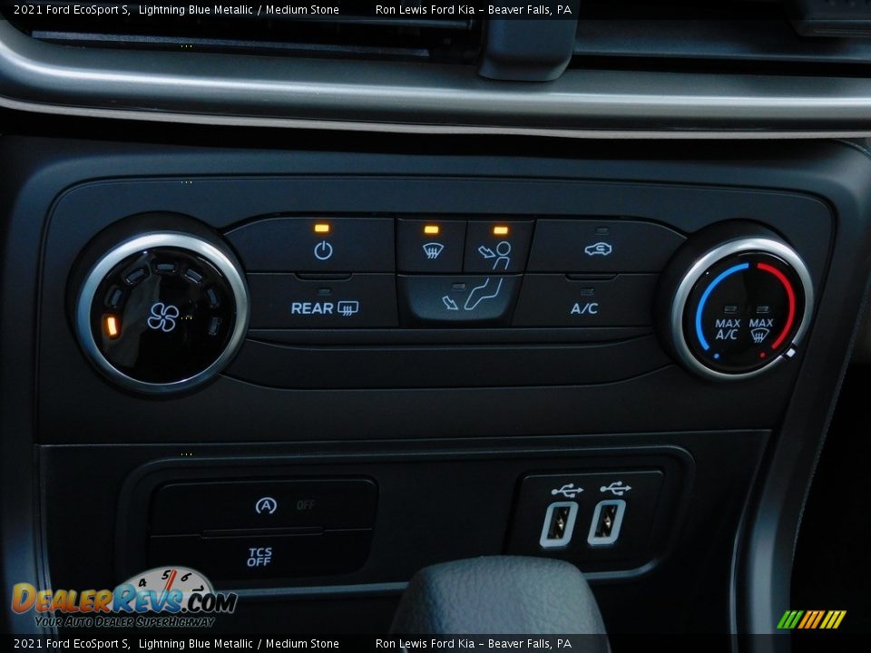 2021 Ford EcoSport S Lightning Blue Metallic / Medium Stone Photo #17