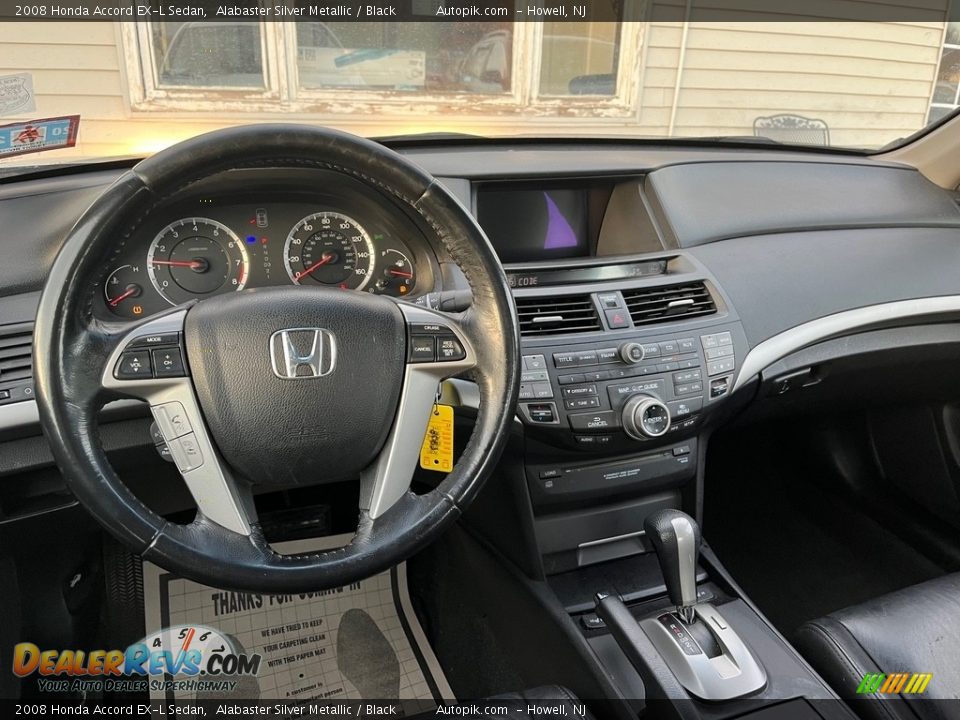 2008 Honda Accord EX-L Sedan Alabaster Silver Metallic / Black Photo #16