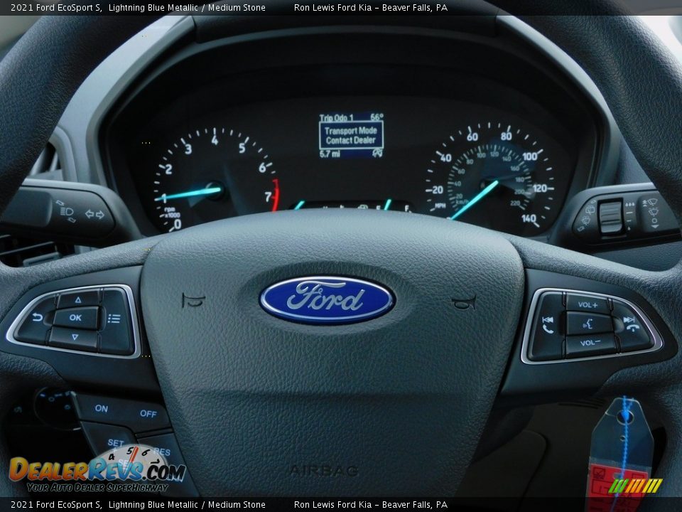 2021 Ford EcoSport S Lightning Blue Metallic / Medium Stone Photo #19