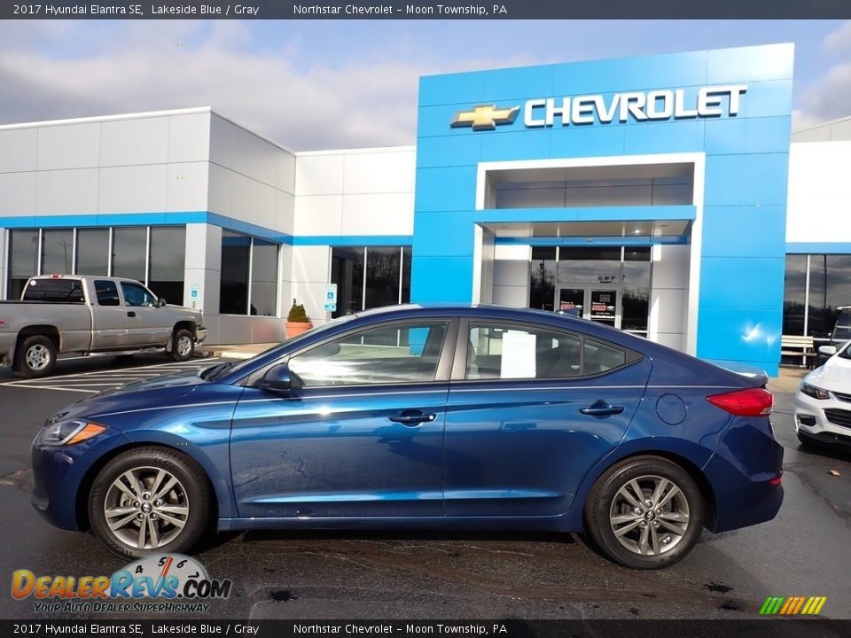 2017 Hyundai Elantra SE Lakeside Blue / Gray Photo #3