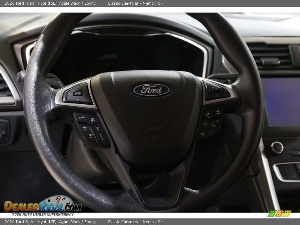2020 Ford Fusion Hybrid SE Agate Black / Ebony Photo #7