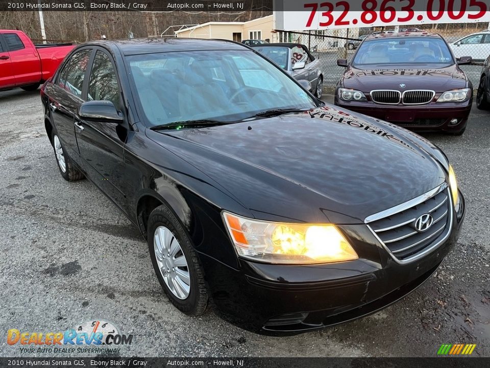 2010 Hyundai Sonata GLS Ebony Black / Gray Photo #11