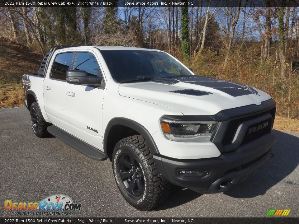 2022 Ram 1500 Rebel Crew Cab 4x4 Bright White / Black Photo #4