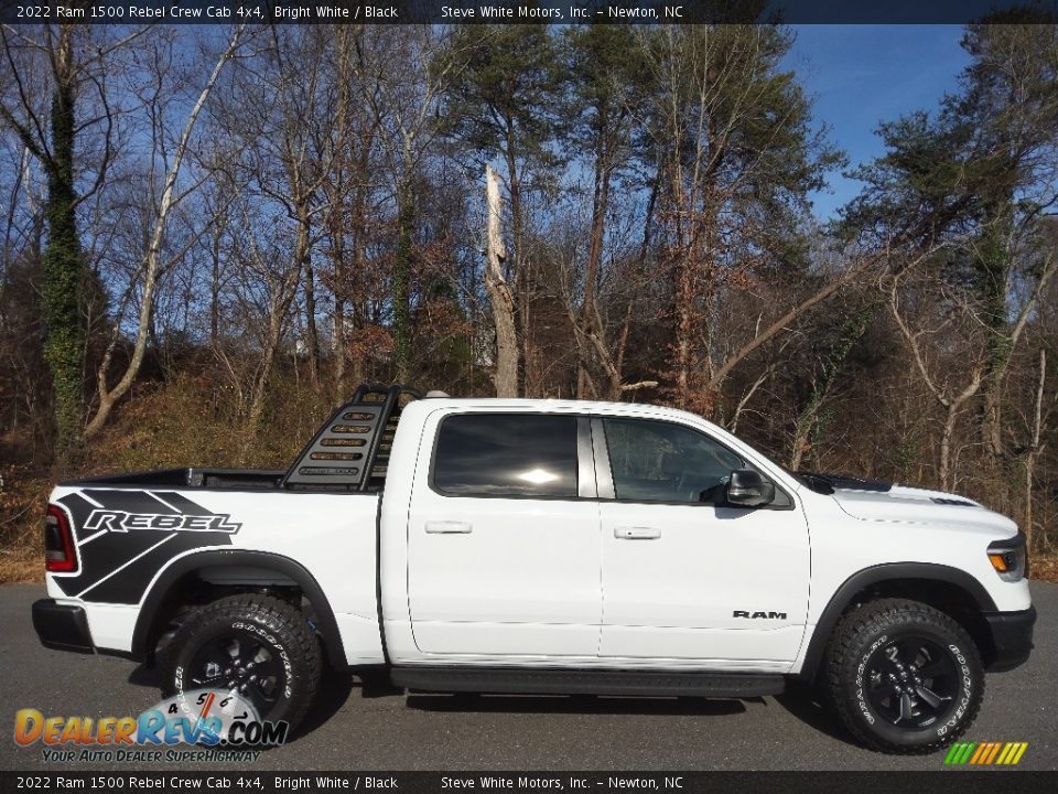 2022 Ram 1500 Rebel Crew Cab 4x4 Bright White / Black Photo #5