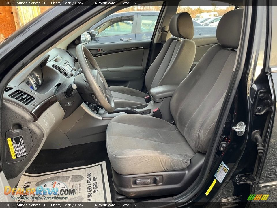 2010 Hyundai Sonata GLS Ebony Black / Gray Photo #14