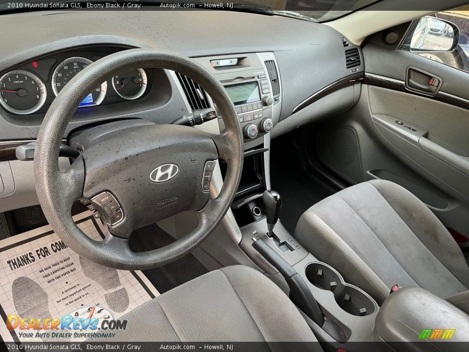 2010 Hyundai Sonata GLS Ebony Black / Gray Photo #17