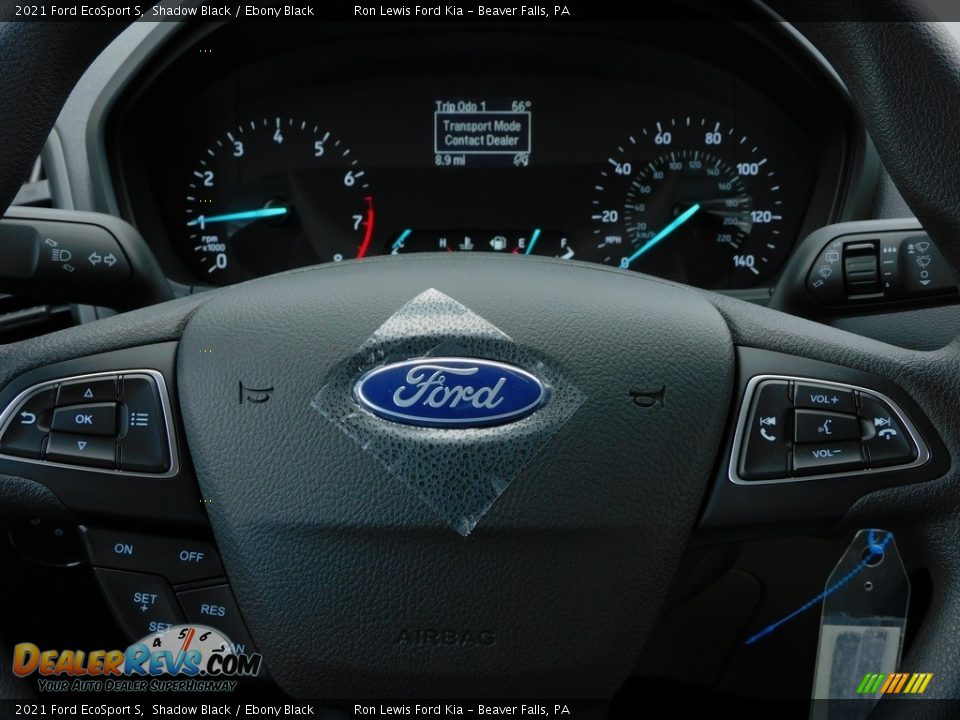 2021 Ford EcoSport S Shadow Black / Ebony Black Photo #18