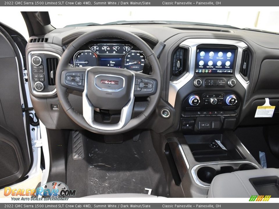 2022 GMC Sierra 1500 Limited SLT Crew Cab 4WD Summit White / Dark Walnut/Slate Photo #10