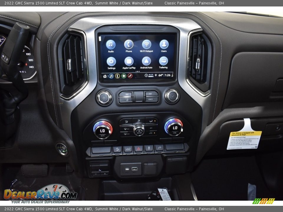 2022 GMC Sierra 1500 Limited SLT Crew Cab 4WD Summit White / Dark Walnut/Slate Photo #11