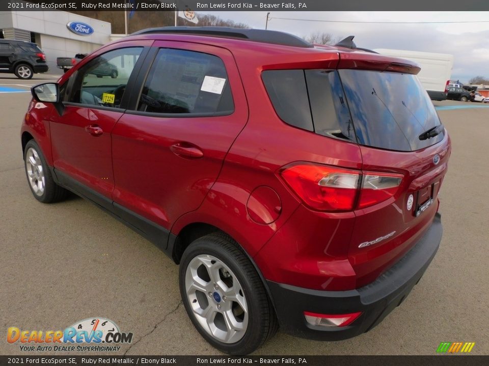 2021 Ford EcoSport SE Ruby Red Metallic / Ebony Black Photo #4