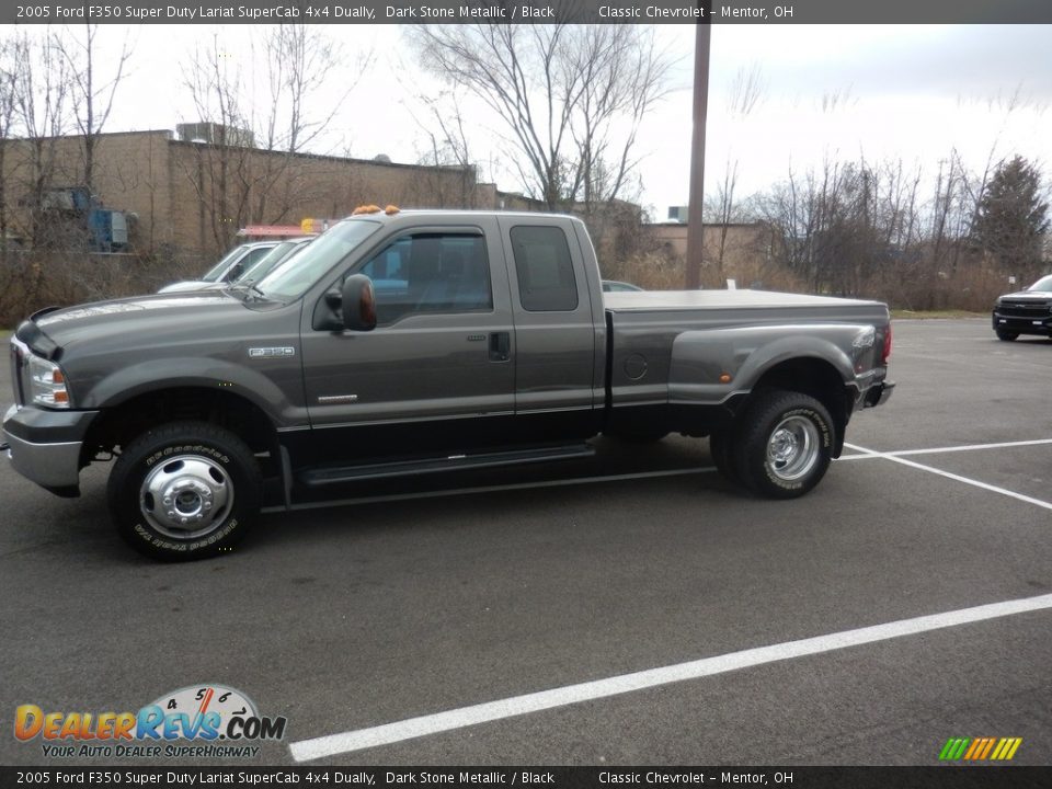 Dark Stone Metallic 2005 Ford F350 Super Duty Lariat SuperCab 4x4 Dually Photo #1