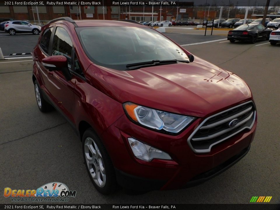 2021 Ford EcoSport SE Ruby Red Metallic / Ebony Black Photo #8