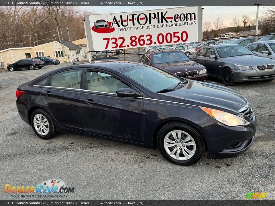 2011 Hyundai Sonata GLS Midnight Black / Camel Photo #1