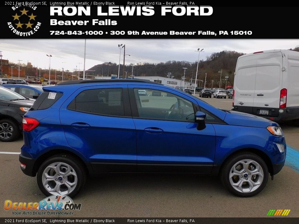2021 Ford EcoSport SE Lightning Blue Metallic / Ebony Black Photo #1