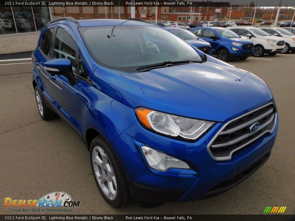 2021 Ford EcoSport SE Lightning Blue Metallic / Ebony Black Photo #8