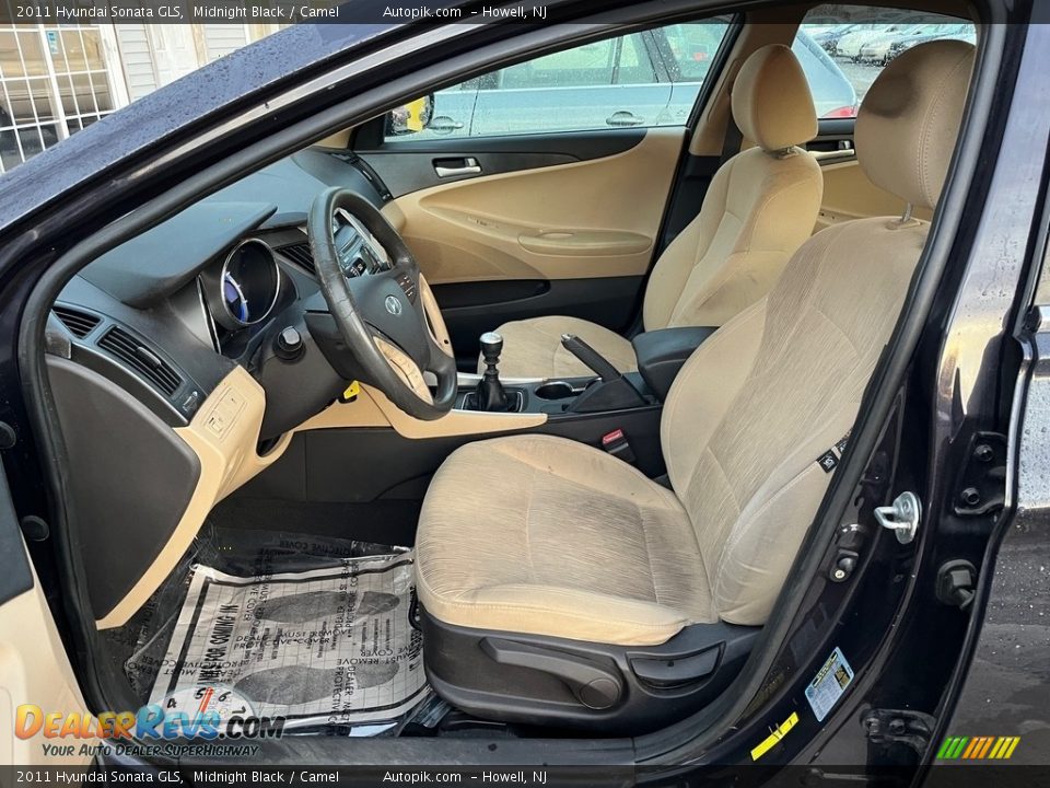 2011 Hyundai Sonata GLS Midnight Black / Camel Photo #12