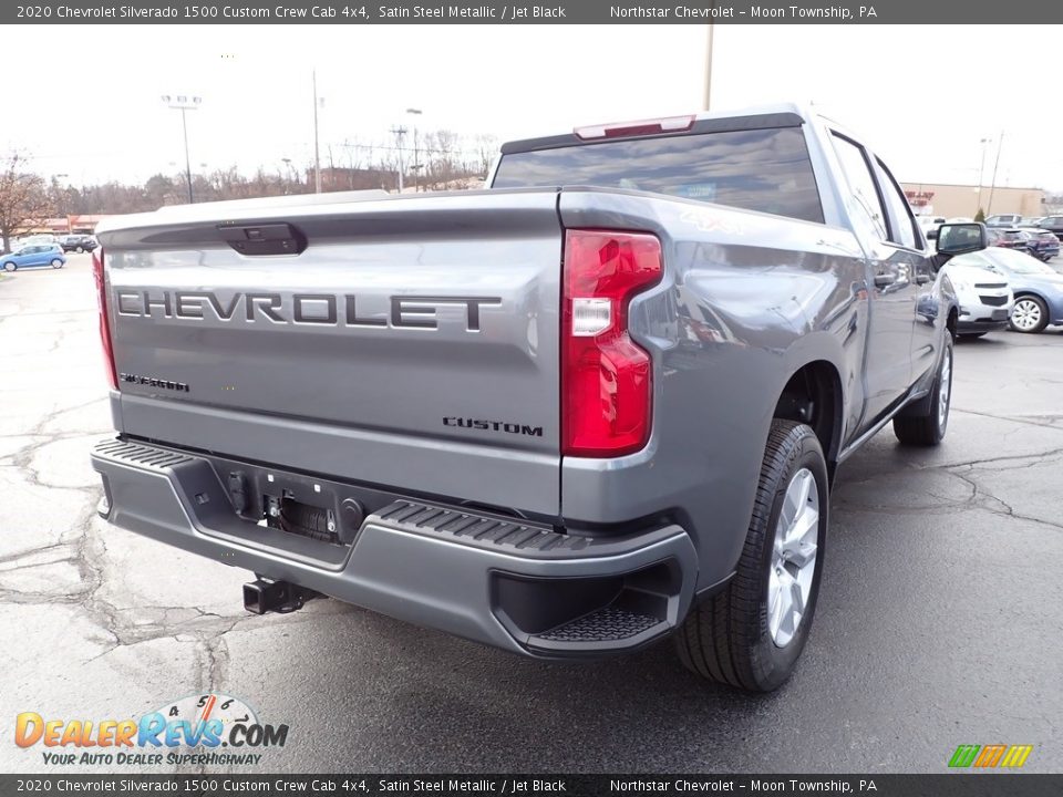 2020 Chevrolet Silverado 1500 Custom Crew Cab 4x4 Satin Steel Metallic / Jet Black Photo #7
