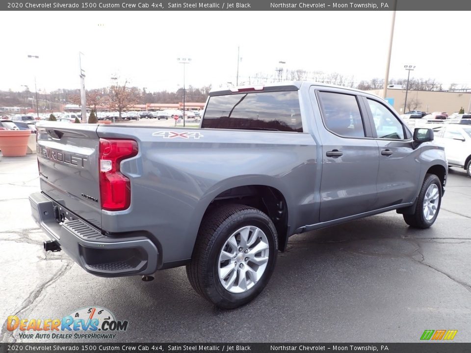 2020 Chevrolet Silverado 1500 Custom Crew Cab 4x4 Satin Steel Metallic / Jet Black Photo #8