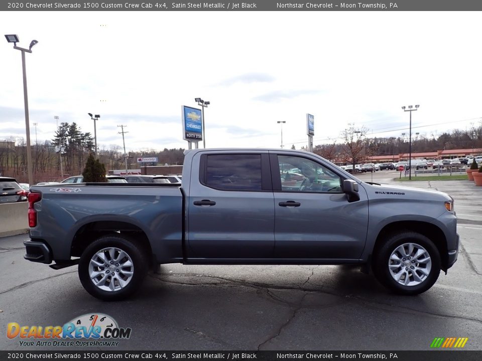 2020 Chevrolet Silverado 1500 Custom Crew Cab 4x4 Satin Steel Metallic / Jet Black Photo #9