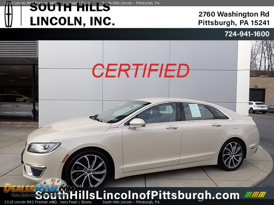 2018 Lincoln MKZ Premier AWD Ivory Pearl / Ebony Photo #1