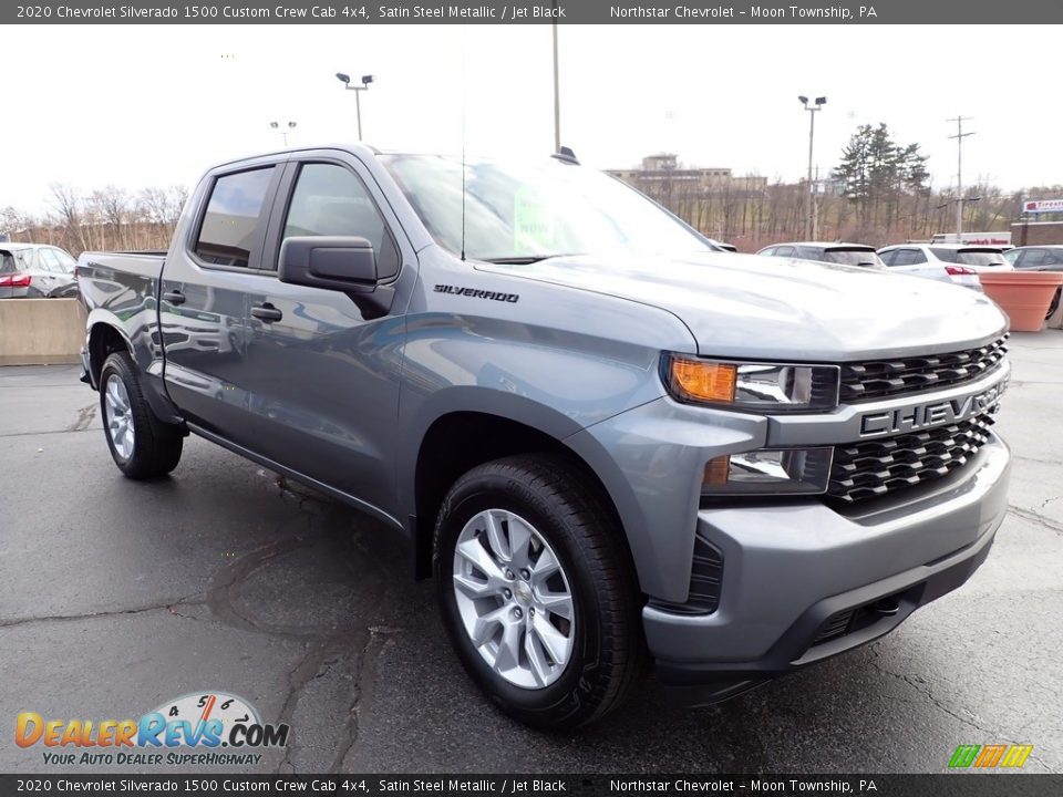 2020 Chevrolet Silverado 1500 Custom Crew Cab 4x4 Satin Steel Metallic / Jet Black Photo #10