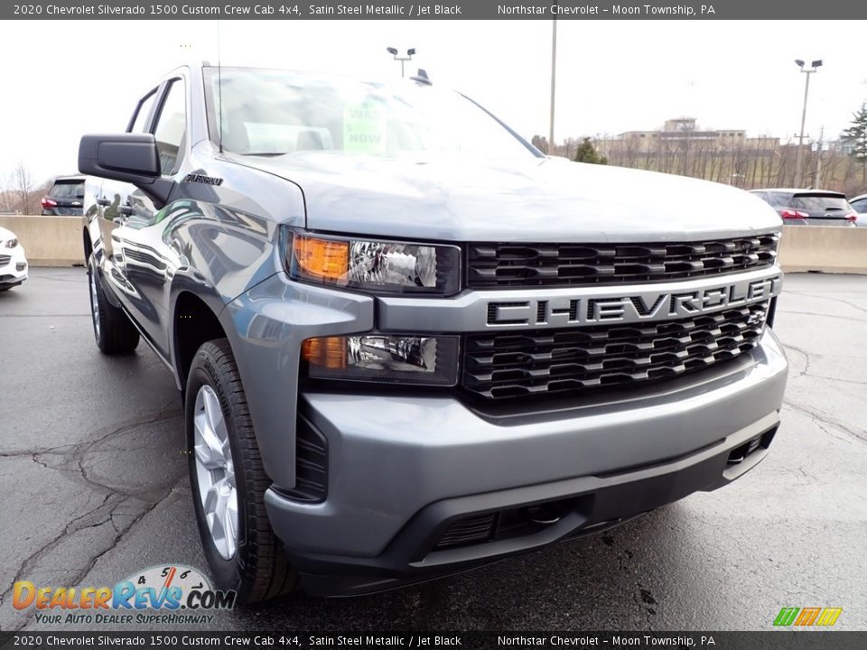 2020 Chevrolet Silverado 1500 Custom Crew Cab 4x4 Satin Steel Metallic / Jet Black Photo #11