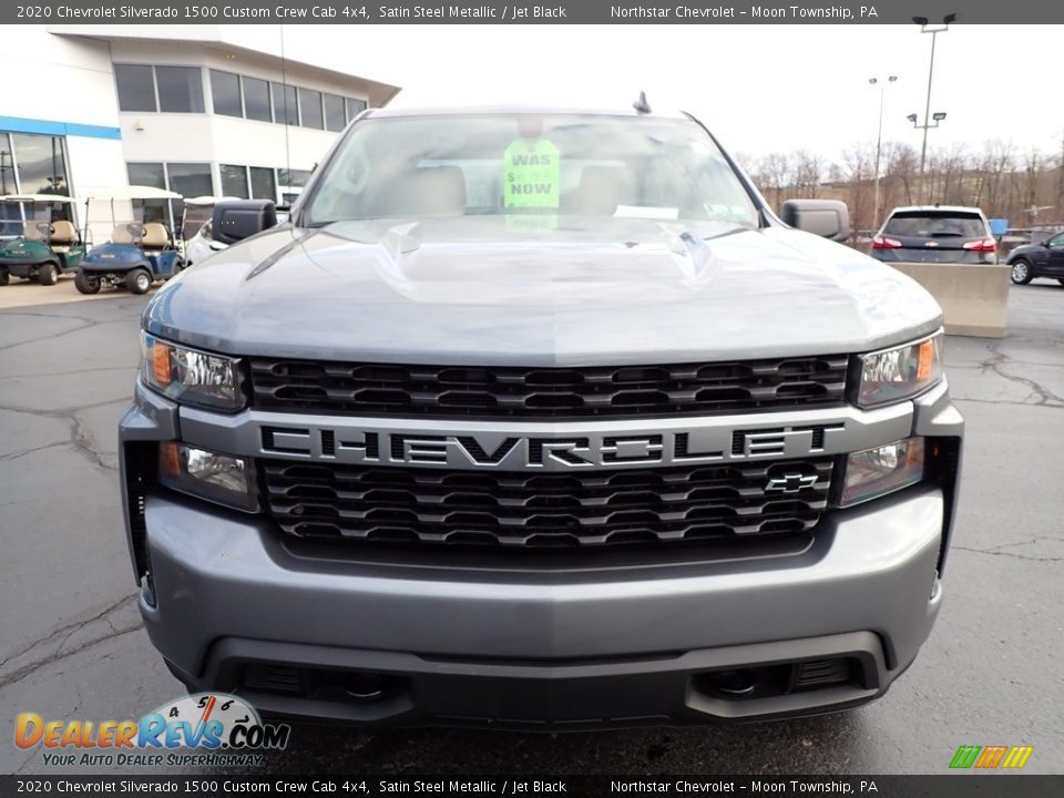 2020 Chevrolet Silverado 1500 Custom Crew Cab 4x4 Satin Steel Metallic / Jet Black Photo #12