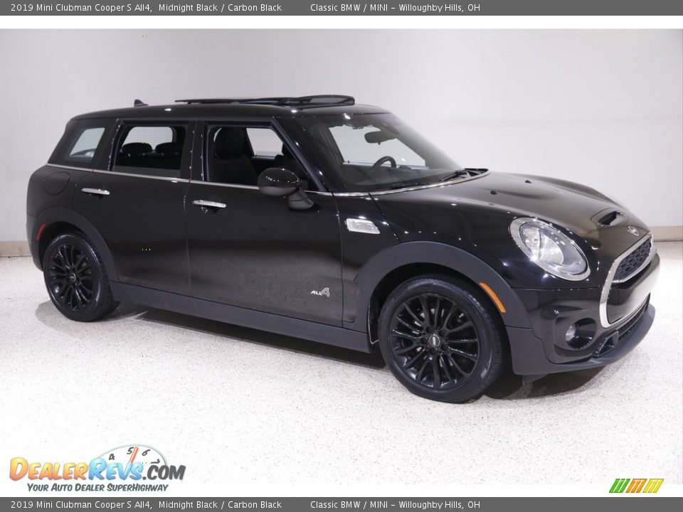 2019 Mini Clubman Cooper S All4 Midnight Black / Carbon Black Photo #1