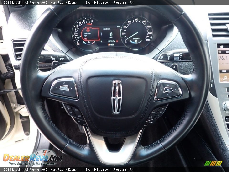 2018 Lincoln MKZ Premier AWD Steering Wheel Photo #21