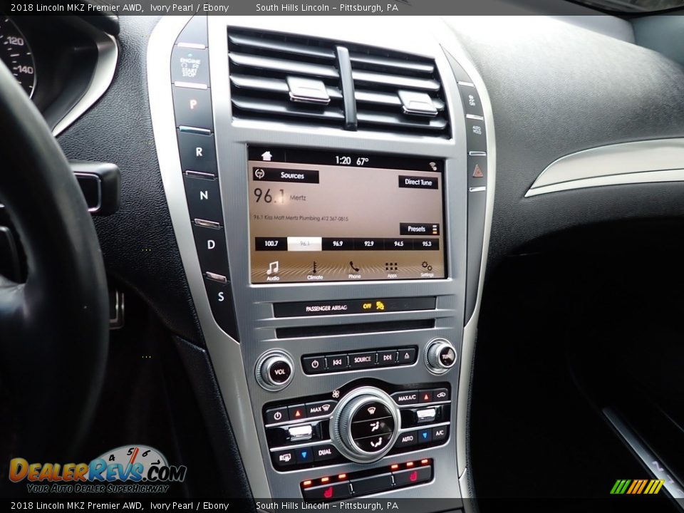 2018 Lincoln MKZ Premier AWD Ivory Pearl / Ebony Photo #22