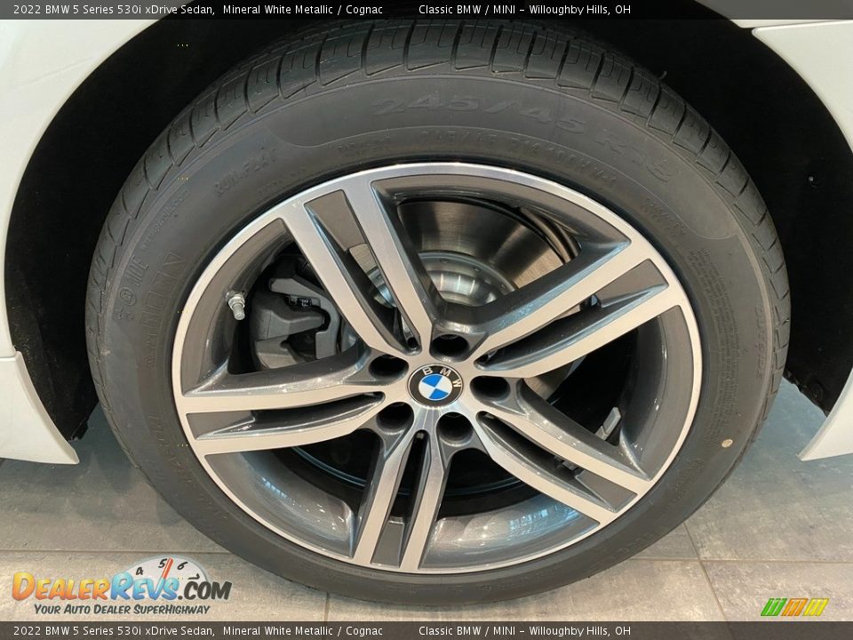 2022 BMW 5 Series 530i xDrive Sedan Mineral White Metallic / Cognac Photo #3